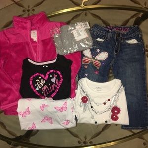 Fleece, Gap Capri's, Leggings & Shirts 4 4T